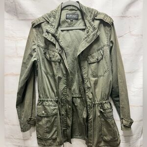 Buffalo david bitton od green‎ military style  jacket size Medium
